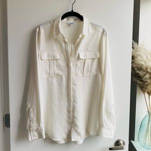 Express Silk Feel Button Down Shirt